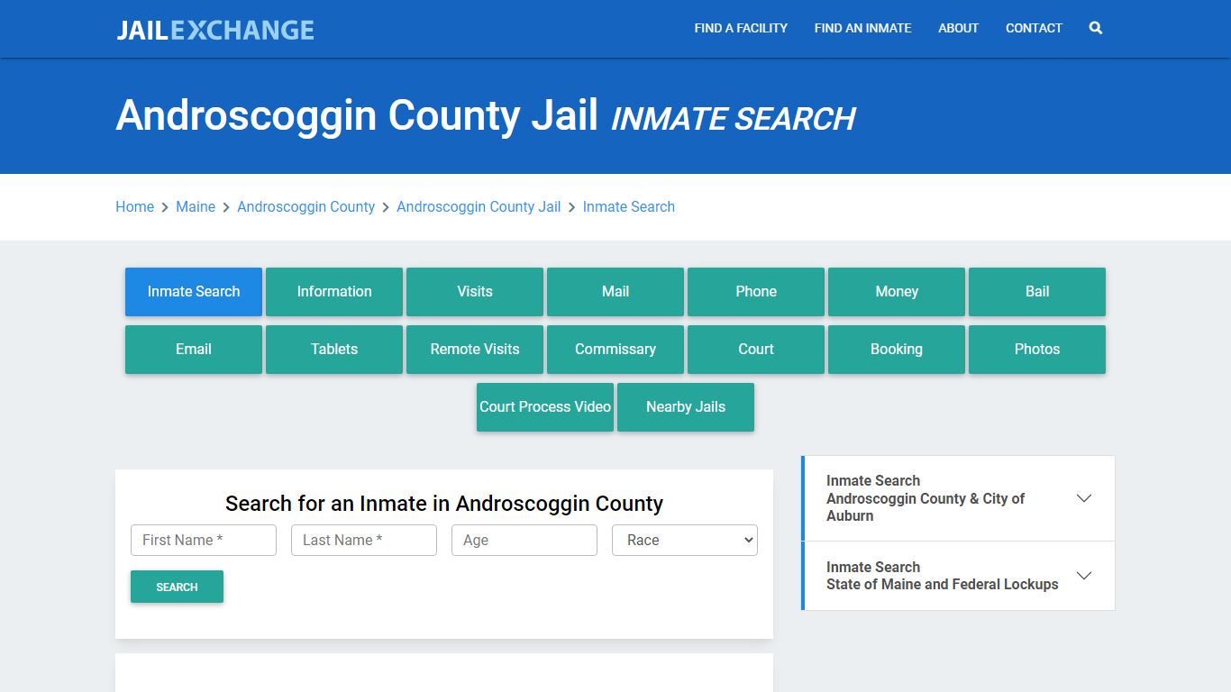 Androscoggin County Jail, ME Inmate Search: Roster & Mugshots