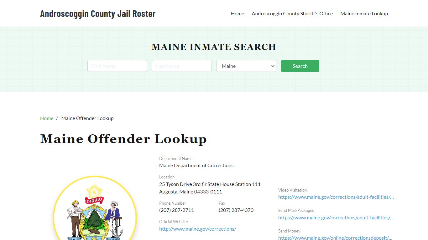 Maine Inmate Search, Jail Rosters - Androscoggin County Jail